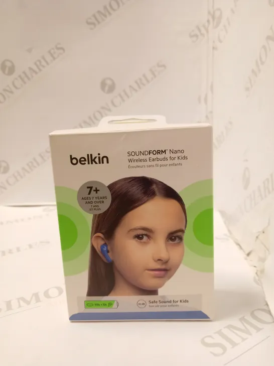 BELKIN SOUNDFORM NANO KIDS WIRELESS EARPHONES - BLUE RRP £29