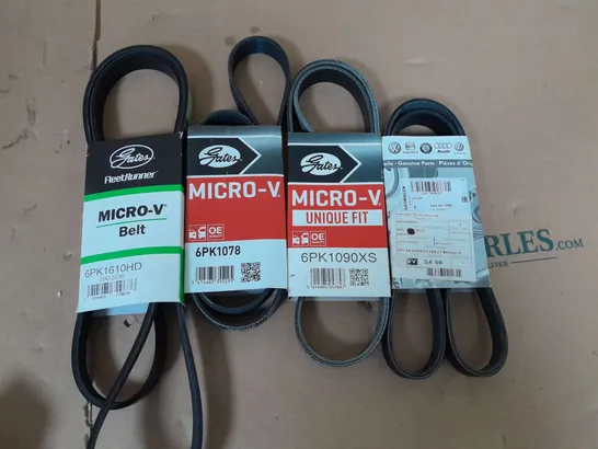 LOT OF 4 MICRO-V BELTS 