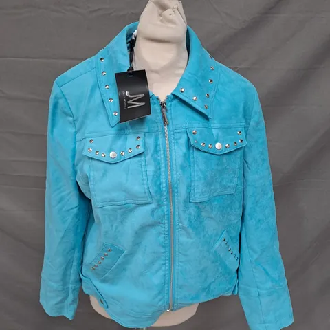 JULIEN MACDONAD BRIGHT BLUE ZIP JACKET - SIZE 16