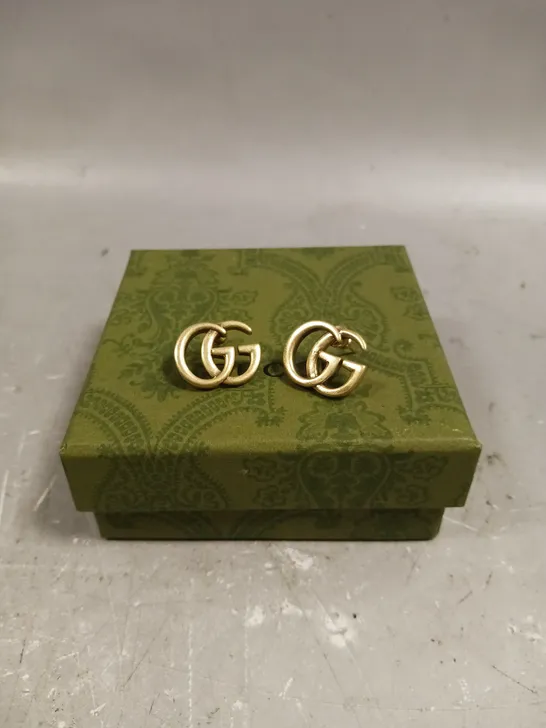 GUCCI LOGO STUD EARRINGS 