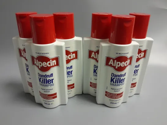 LOT OF 6 ALPECIN 250ML DANDRUFF KILLER SHAMPOO