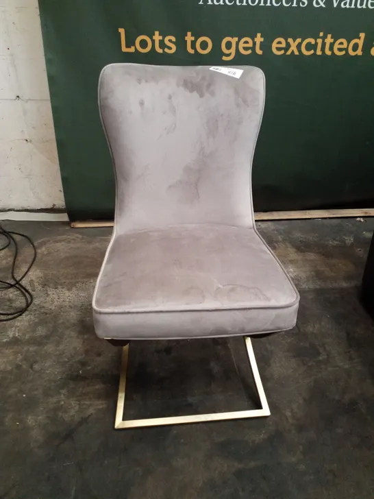 MINK VELVET DINING CHAIR