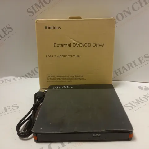 BOXED RIODDAS EXTERNAL DVD/CD DRIVE 