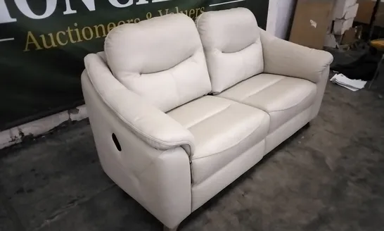 QUALITY BRITISH DESIGNED & MANUFACTURED G PLAN JACKSON 3 SEATER MANUAL RECLINER SOFA CAPRI STONE LEATHER