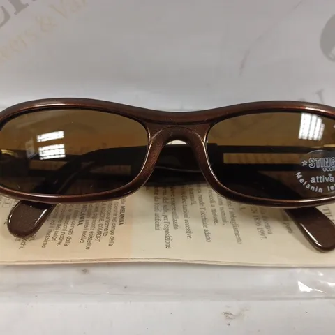 BOX OF APPROX 10 PAIRS OF STING BROWN MELANIN LENSE 6108 SUNGLASSES 