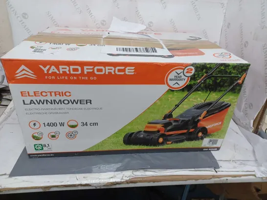 BOXED YARD FORCE ELECTRIC LAWNMOWER 