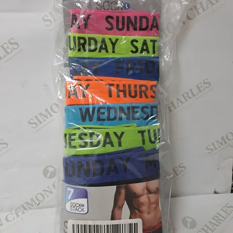SEALED 7 SOCK STACK MENS 7 PAIRS OF THE WEEK BOXERS - 2XL