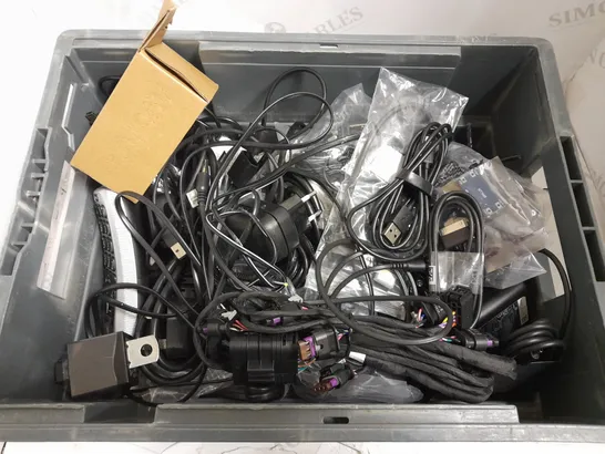 BOX OF APPROX 20 ASSORTED WIRES AND CABLES