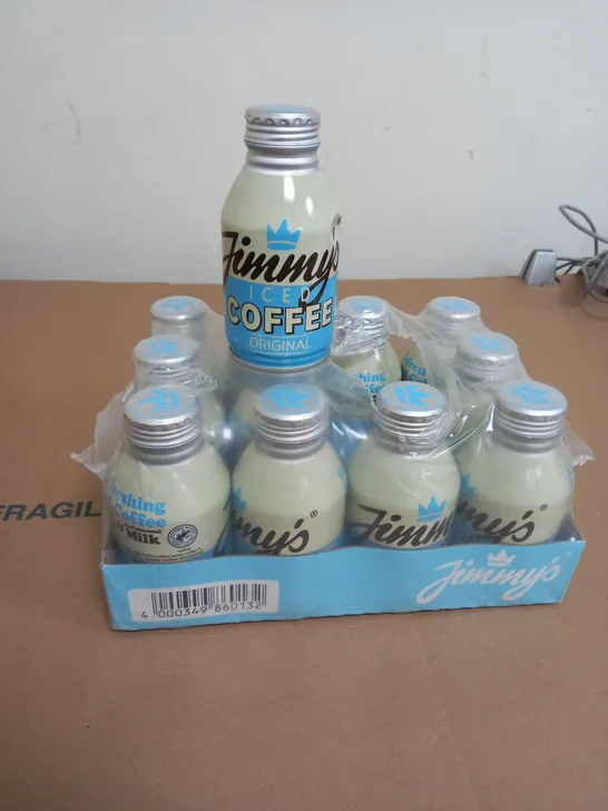 LOT OF 12 OF JIMMY'S ORIGINAL ICED COFFEE 275ML PER BOTTLE