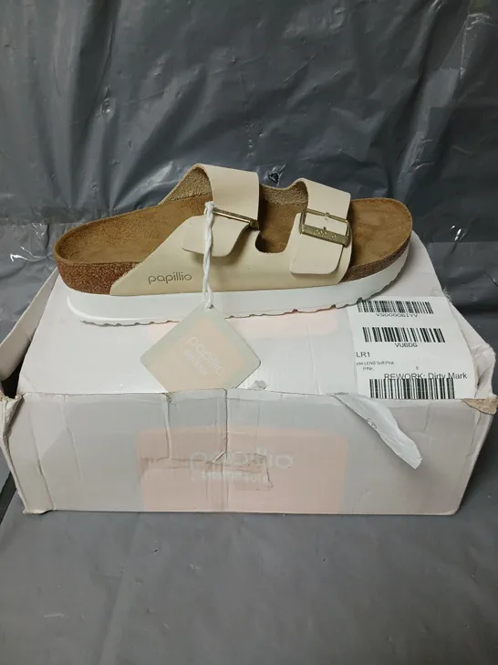 PAIR OF BIRKENSTOCK MAYARI LENB SHOES - SOFT PINK - 8 RRP £95