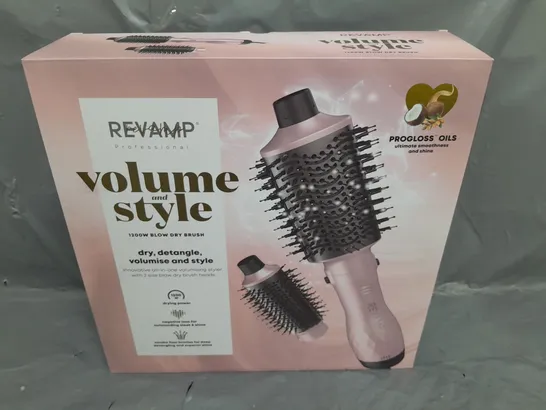 2 X BOXED REVAMP PROFESSIONAL VOLUME AND STYLE 1200W BLOW DRY BRUSH 