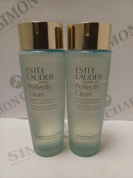 LOT OF 2 X 200ML ESTEE LAUDER PERFECTLY CLEAN MULTI-ACTION TONING LOTION