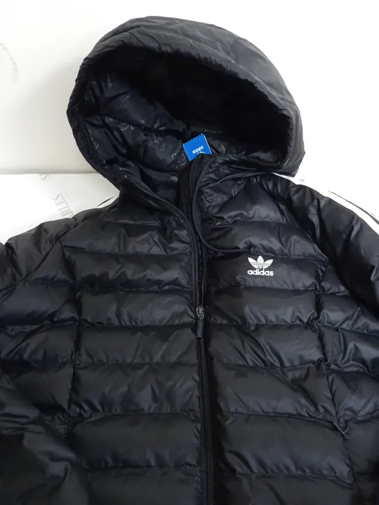 ADIDAS SLIM PADDED JACKET IN BLACK - UK 10