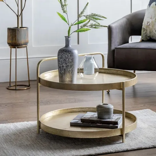 3 LEGGED COFFEE TABLE WITH STORAGE