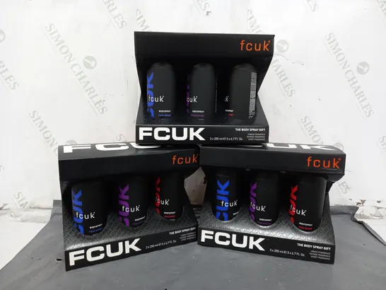 3 FCUK THE BODYS SPRAY GIFT SETS