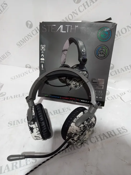 BOXED STEALTH CAMO GAMING HEADSET - CROSS PLATFORM