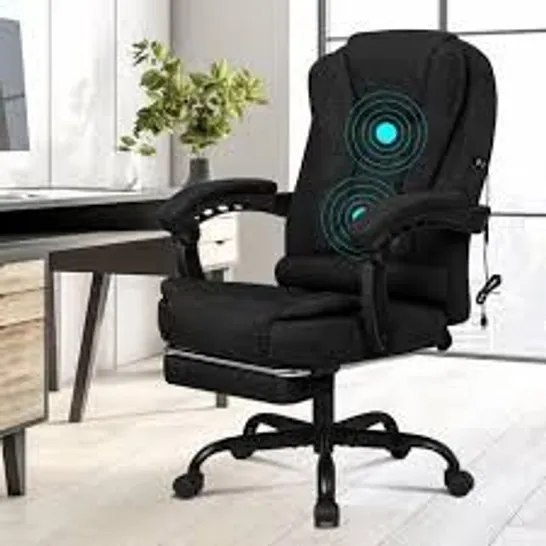 BOXED MASSAGE OFFICE CHAIR - BLACK