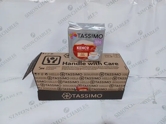 LOT TO CONTAIN 5 X PACKS OF TASSIMO KENCO FLAT WHITE COFFEE PODS // BEST BEFORE: 18/04/2024