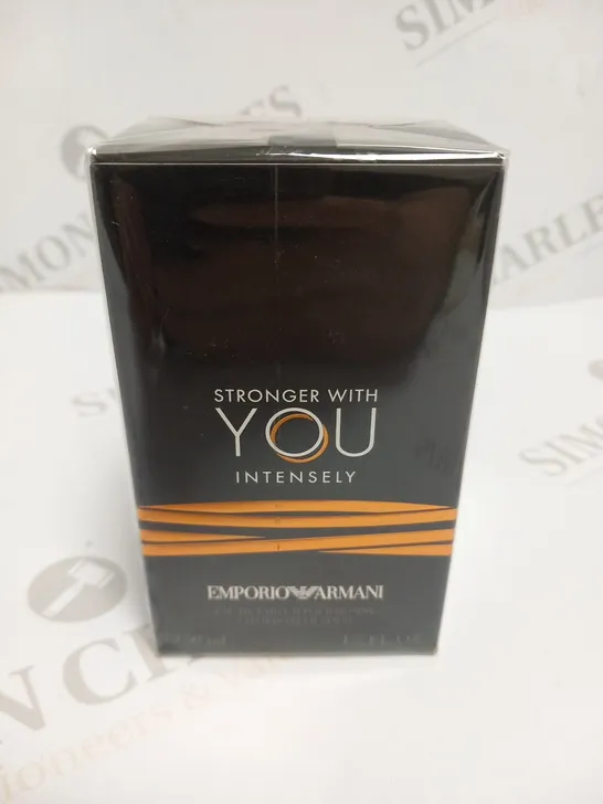 BOXED AND SEALED STRONGER WITH YOU INTESELY EMPORIO ARMANI EAU DE PARFUM 50ML