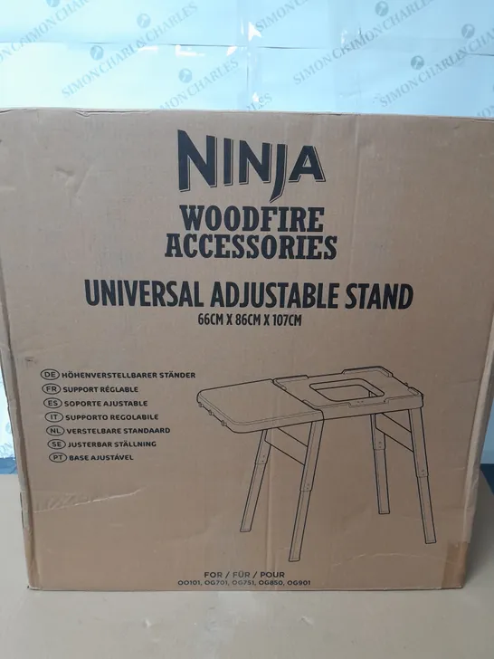 BOXED NINJA WOODFIRE UNIVERSAL STAND 66CM  X 86CM X 107CM - COLLECTION ONLY