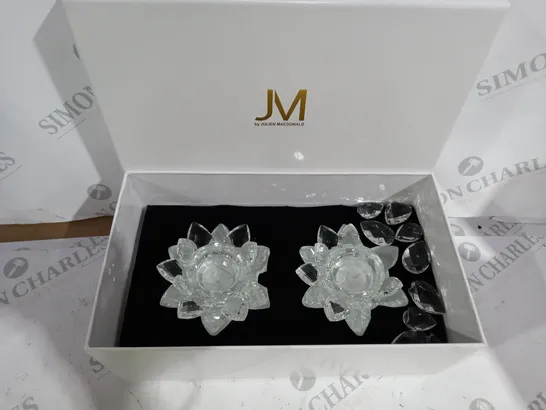 JM BY JULIEN MACDONALD SET OF LOTUS FLOWER TEALIGHT HOLDERS