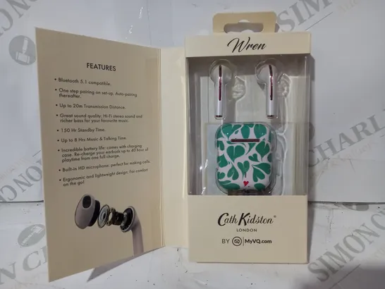 CATH KIDSTON TRUE WIRELESS STEREO DESIGNER BLUETOOTH EARBUDS - MARBLE HEARTS