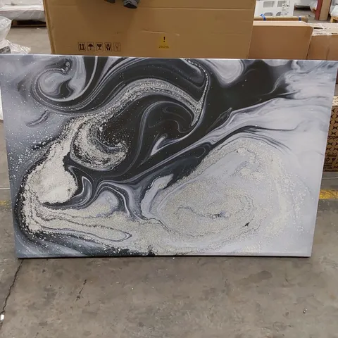 CANVAS PAINTING - MARBLE PAINT TEXTURE ABSTRACT PAINTING 