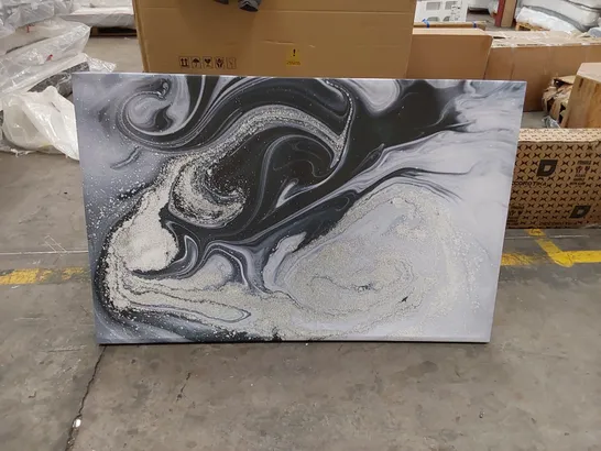 CANVAS PAINTING - MARBLE PAINT TEXTURE ABSTRACT PAINTING 