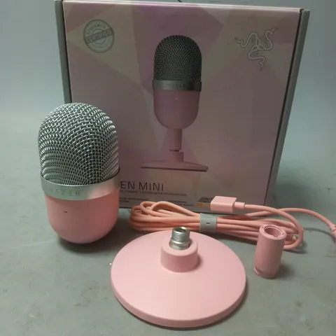 BOXED RAZER SEIREN MINI CONDENSER MICROPHONE - PINK