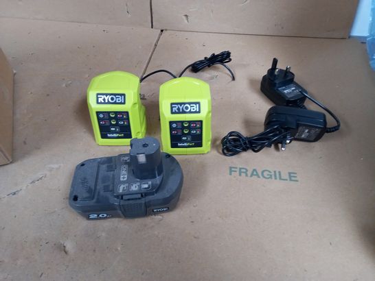 RYOBI ONE+ BATTERY CHARGERS AND BATTERY