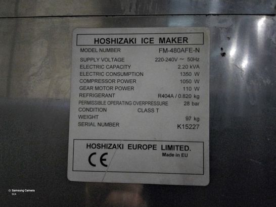 HOSHIZAKI ICE MAKER FM-480AFE WITH HOPPER