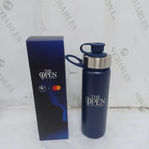 BOXED THE OPEN LIVERPOOL DRINKING BOTTLE NAVY BLUE