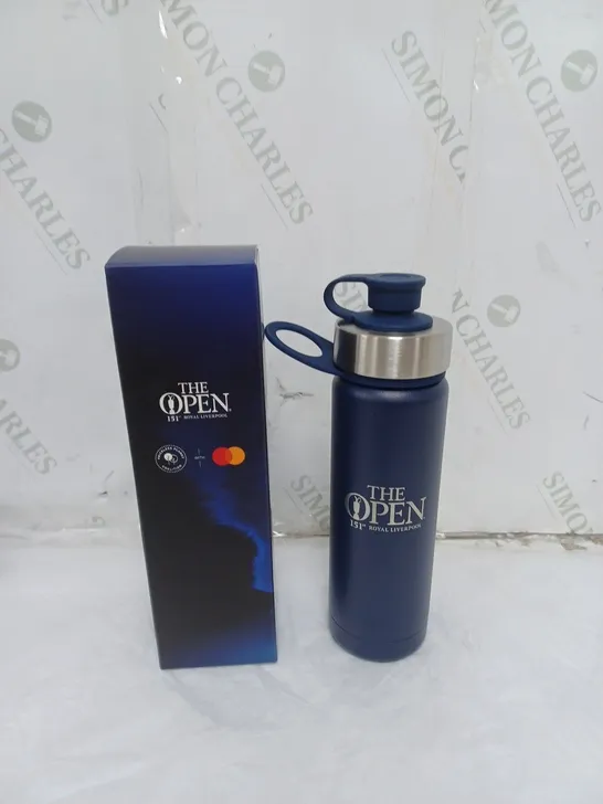 BOXED THE OPEN LIVERPOOL DRINKING BOTTLE NAVY BLUE