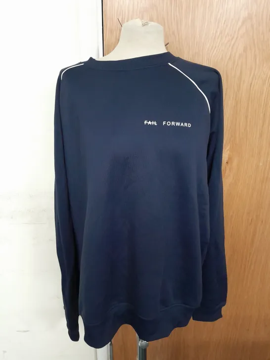 FAIL FORWARD SWEATSHIRT IN NAVY SIZE XL