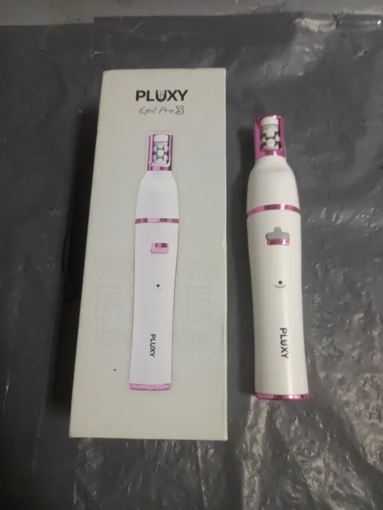 BOXED PLUXY EPIL PRO 3 FACIAL EPILATOR IN WHITE/PINK