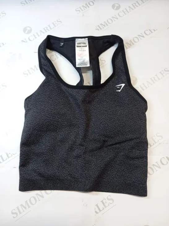 GYMSHARK SPORTS BRA IN BLACK SIZE SMALL