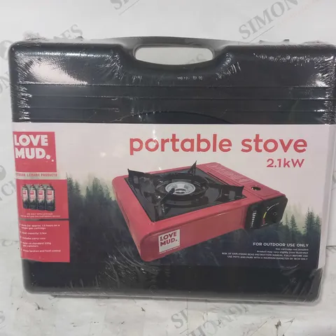 LOVE MUD PORTABLE STOVE 2.1KW FOR OUTDOOR USE ONLY