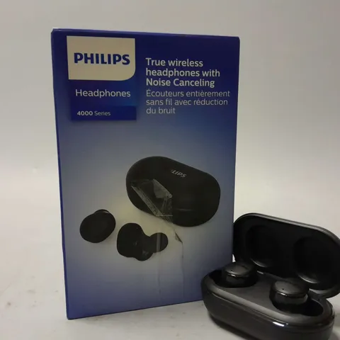 BOXED PHILIPS 4000 SERIES TRUE WIRELESS HEADPHONES IN BLACK