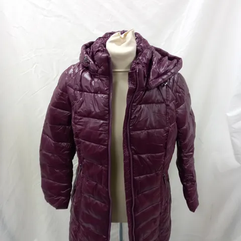 CENTIGRADE FAUX DOWN GLOSSY COAT PLUM SMALL