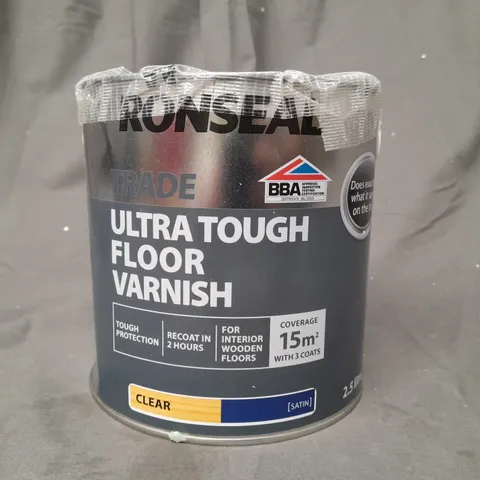 RONSEAL ULTRA TOUGH FLOOR VANISH - CLEAR SATIN (2.5L)