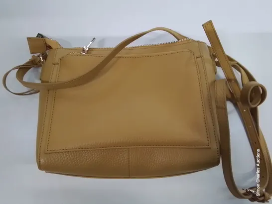 ASHWOOD GENUINE LEATHER HANDBAG IN MUSTARD