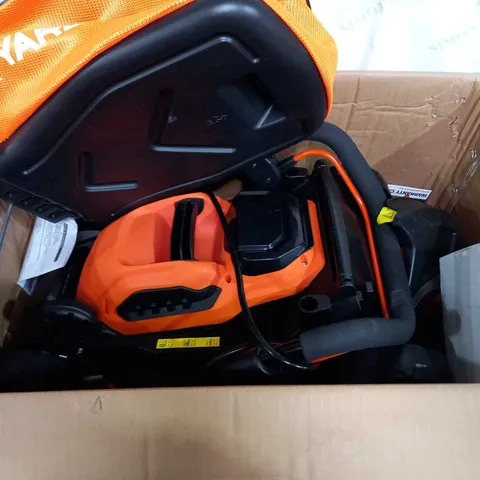 BOXED YARD FORCE 32CM LAWNMOWER AND TRIMMER