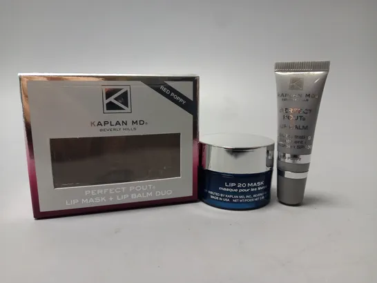 BOXED KAPLAN MD PERFECT POUT LIP MASK + LIP BALM DUO