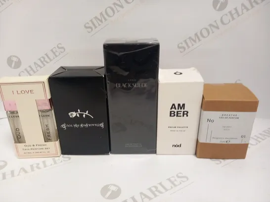 APPROXIMATELY 8 ASSORTED BOXED FRAGRANCES TO INCLUDE; AVON, NOD, FRAGRANCE FOR YOU AND I LOVE