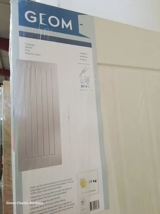 COTTAGE STYLE WHITE INTERNAL FIRE DOOR 762 × 1981mm