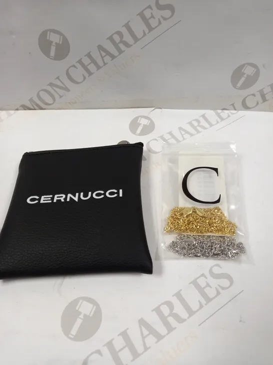 CERNUCCI GOLD/SILVER EFFECT ROPE CHAINS WITH CASE 