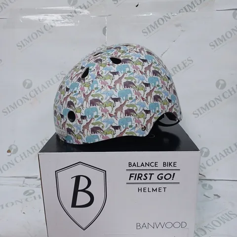 BOXED BANWOOD BALANCE BIKE FIRST GO HELMET