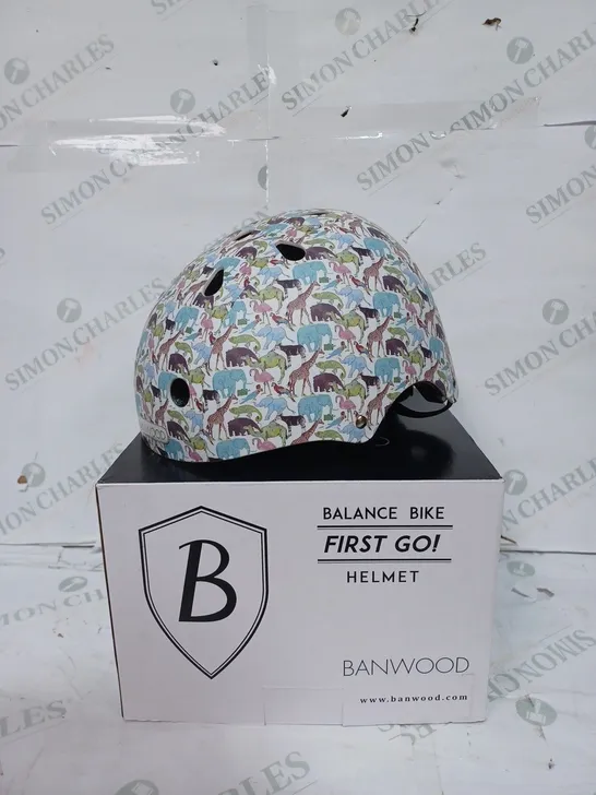 BOXED BANWOOD BALANCE BIKE FIRST GO HELMET