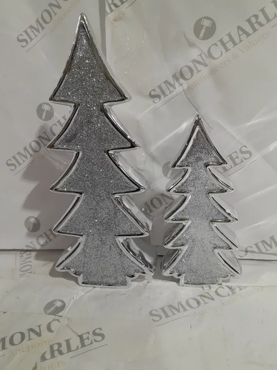 JULEN MACDONALD SET OF 2 GLITTER TREES