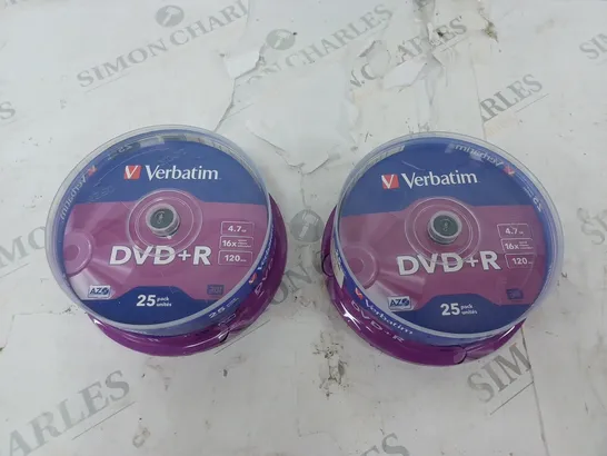 VERBATIM DVD+R 25 PACK UNITES X2 